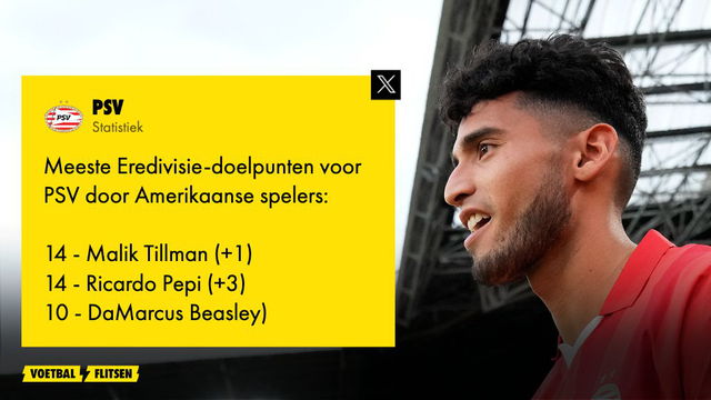 meeste goals door amerikanen bij psv