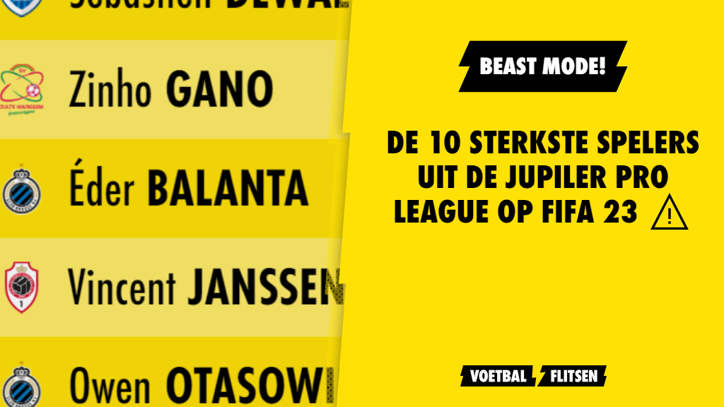 BEAST MODE De 10 Sterkste Spelers Uit De Jupiler Pro League Op FIFA 23