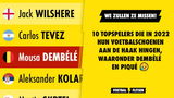 10 topspelers die in 2022 hun voetbalschoenen aan de haak hingen, waaronder Dembélé en Piqué