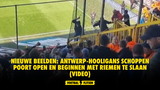 NIEUWE BEELDEN: Antwerp-hooligans schoppen poort open en beginnen met riemen te slaan (VIDEO)