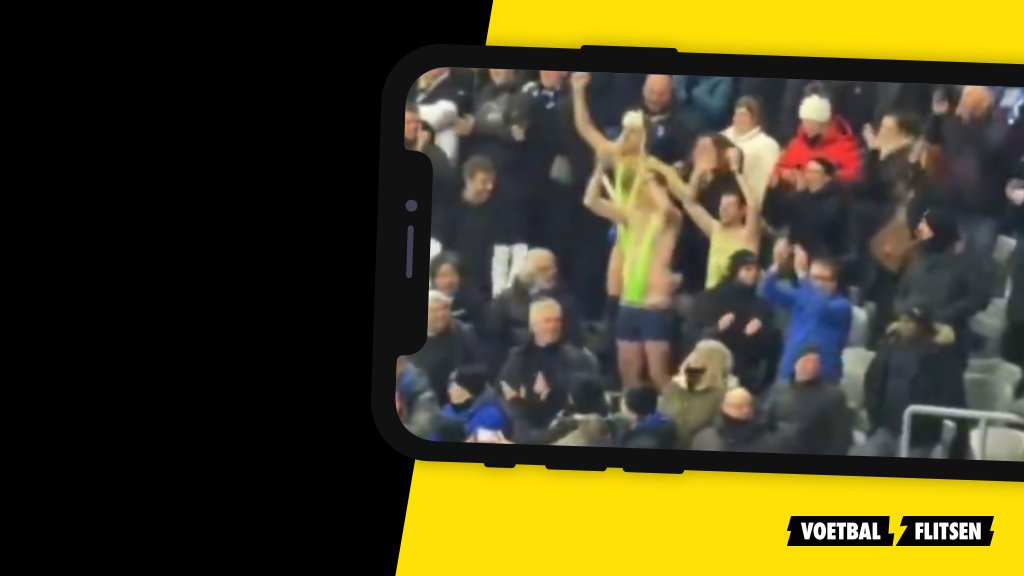 Club Brugge-fans in Borat pakken