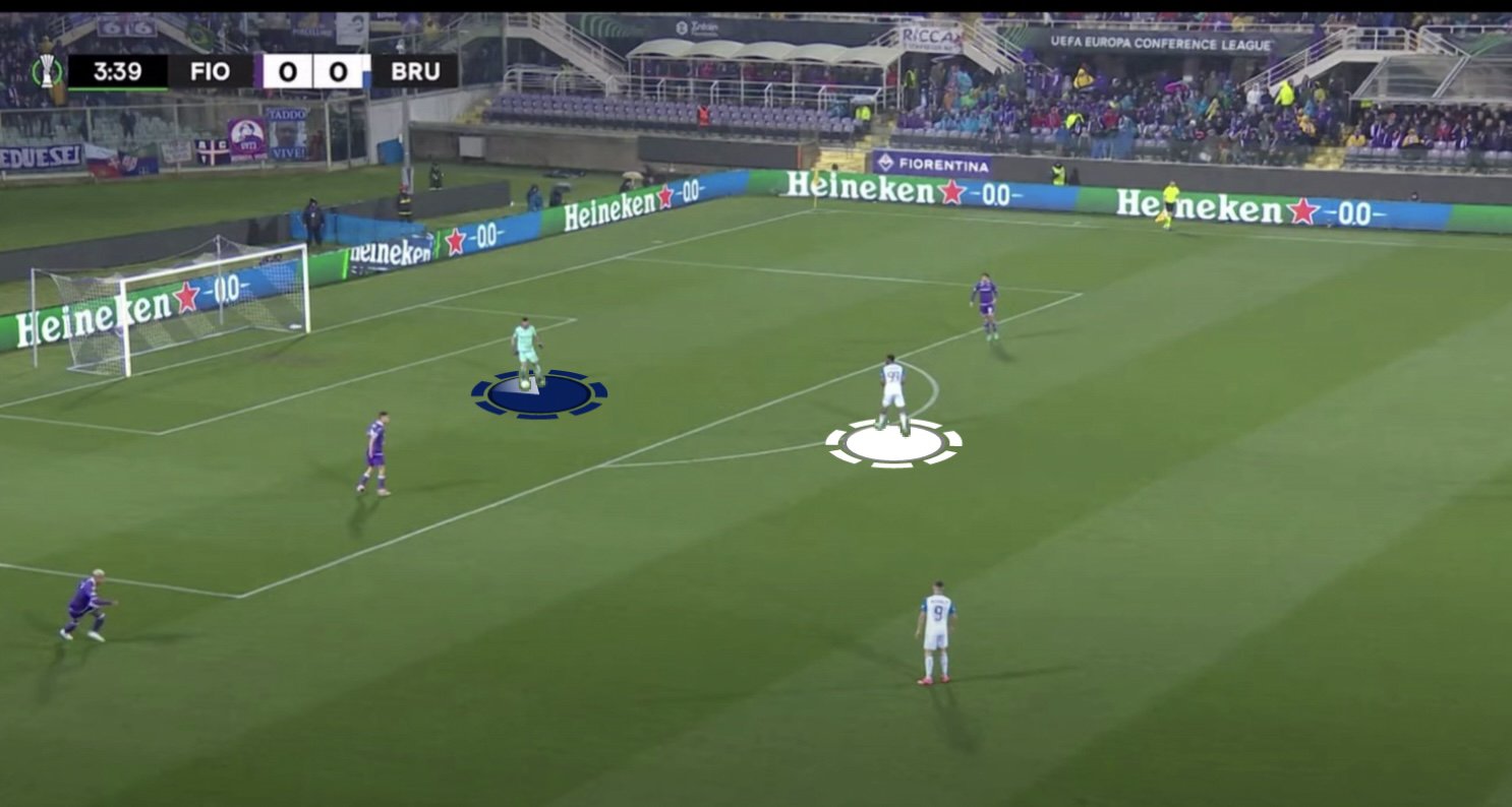 beeld uit fiorentina - club brugge conference league