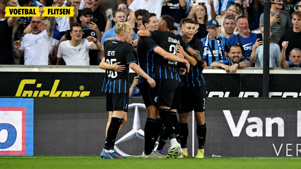 Spelers van Club Brugge vieren