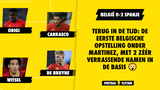 Terug in de tijd: de eerste Belgische opstelling onder Martinez, met 2 zéér verrassende namen in de basis