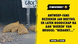 Antwerp-fans bezoeken Jan Breydel en laten boodschap na aan 'boeren' van Brugge: "Bedankt..."