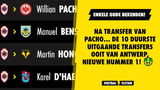 Na transfer van Pacho... de 10 duurste uitgaande transfers ooit van Antwerp, nieuwe nummer 1!