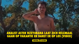 Analist Aster Nzeyimana laat zich helemaal gaan op vakantie en danst er op los (VIDEO)