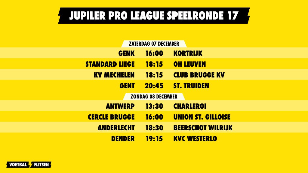 Pro League Speeldag 17: Voorbeschouwing