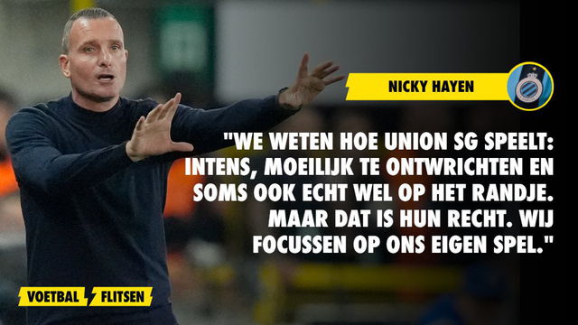 Nicky Hayen over duel van Club Brugge met Union SG