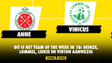 Dit is het Team of the Week in 1B: Deinze, Lommel, Lierse en Virton aanwezig