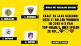 Exact 10 jaar geleden: deze 11 Belgen wonnen in 2012 4-2 van top-Oranje, hier spelen ze nu...