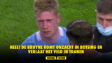 NEEE! De Bruyne komt onzacht in botsing en verlaat het veld in tranen