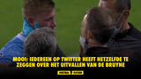 Mooi: Iedereen op Twitter heeft hetzelfde te zeggen over het uitvallen van De Bruyne