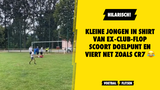 HILARISCH! Kleine jongen in shirt van ex-Club-flop scoort doelpunt en viert net zoals CR7 (VIDEO)