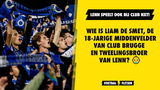 Wie is Liam De Smet, de 18-jarige middenvelder van Club Brugge en tweelingsbroer van Lenn?