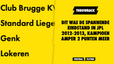 Throwback: Dit was de spannende eindstand in JPL 2012-2013, kampioen had amper 2 punten meer
