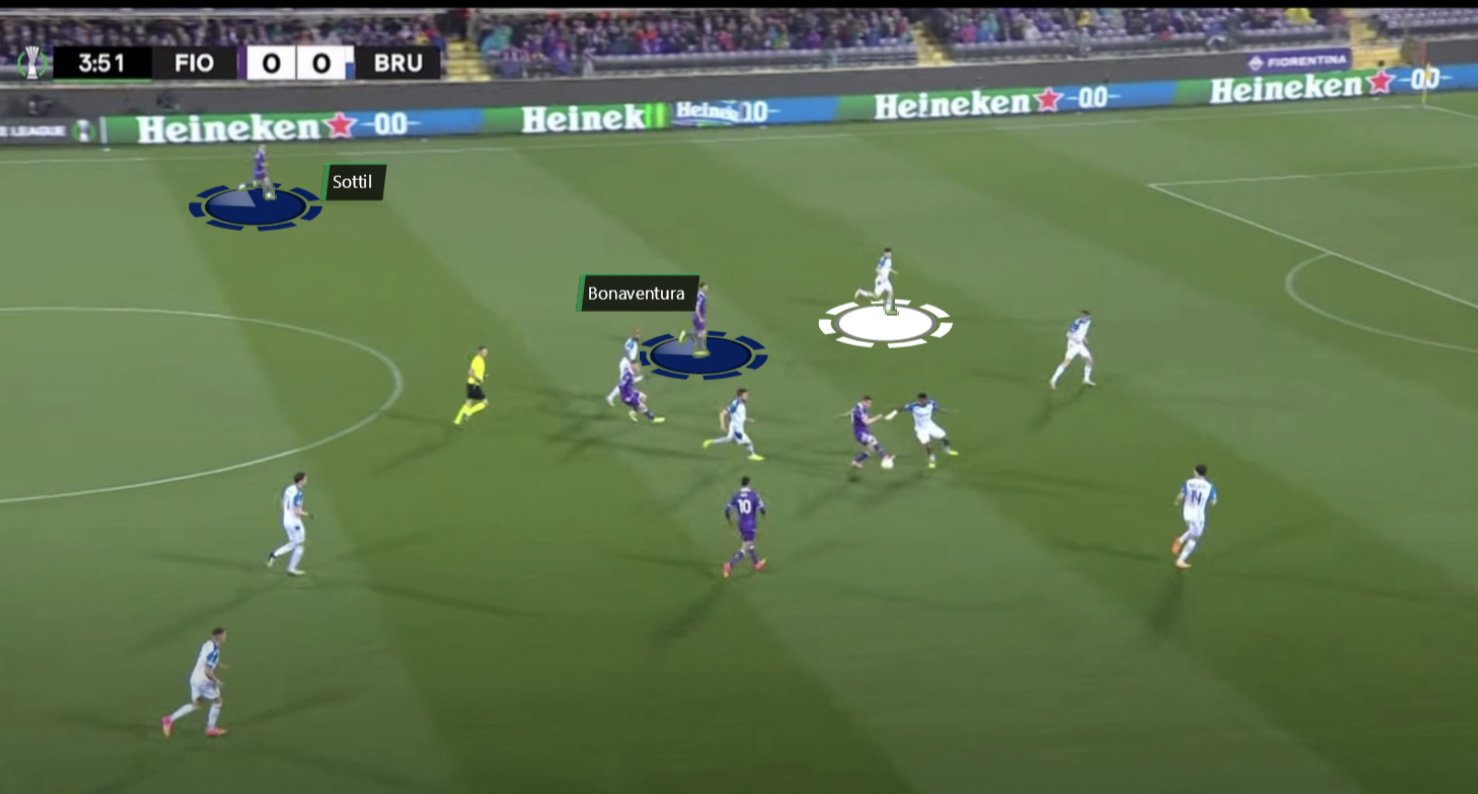 foto's van fiorentina - club brugge conference league