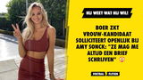Boer zkt vrouw-kandidaat solliciteert OPENLIJK bij Amy Sonck: "Ze mag me altijd een brief schrijven"