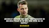 Mignolet ontkent het niet: "Met Vanaken en Mechele praat ik er wel eens over bij de Duivels"