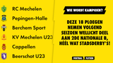 Deze 18 ploegen nemen volgend seizoen wellicht deel aan 2de Nationale B, héél wat stadsderby's!