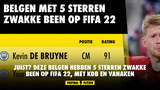 JUIST? Deze Belgen hebben 5 sterren zwakke been op FIFA 22, met KDB en Vanaken