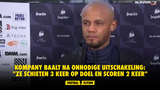 Kompany baalt na onnodige uitschakeling: "Ze schieten 3 keer op doel en scoren 2 keer"