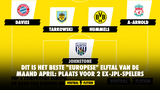 Dit is het beste "Europese" elftal van de maand april: plaats voor 2 ex-JPL-spelers