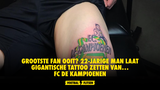 Grootste fan ooit? 22-jarige man laat GIGANTISCHE tattoo zetten van… FC De Kampioenen