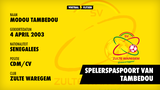 Wie is Modou Tambedou: de 19-jarige Senegalees van Zulte Waregem?