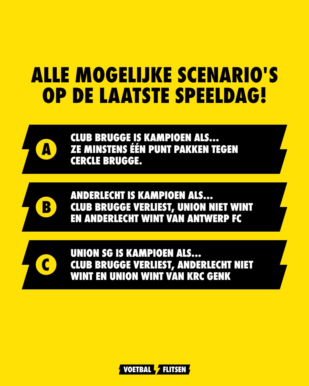 Scenario's laatste speeldag