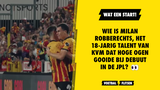 Wie is Milan Robberechts, het 18-jarig talent van KVM dat hoge ogen gooide bij debuut in de JPL?