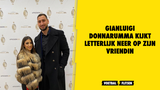 Gianluigi Donnarumma kijkt letterlijk neer op zijn vriendin