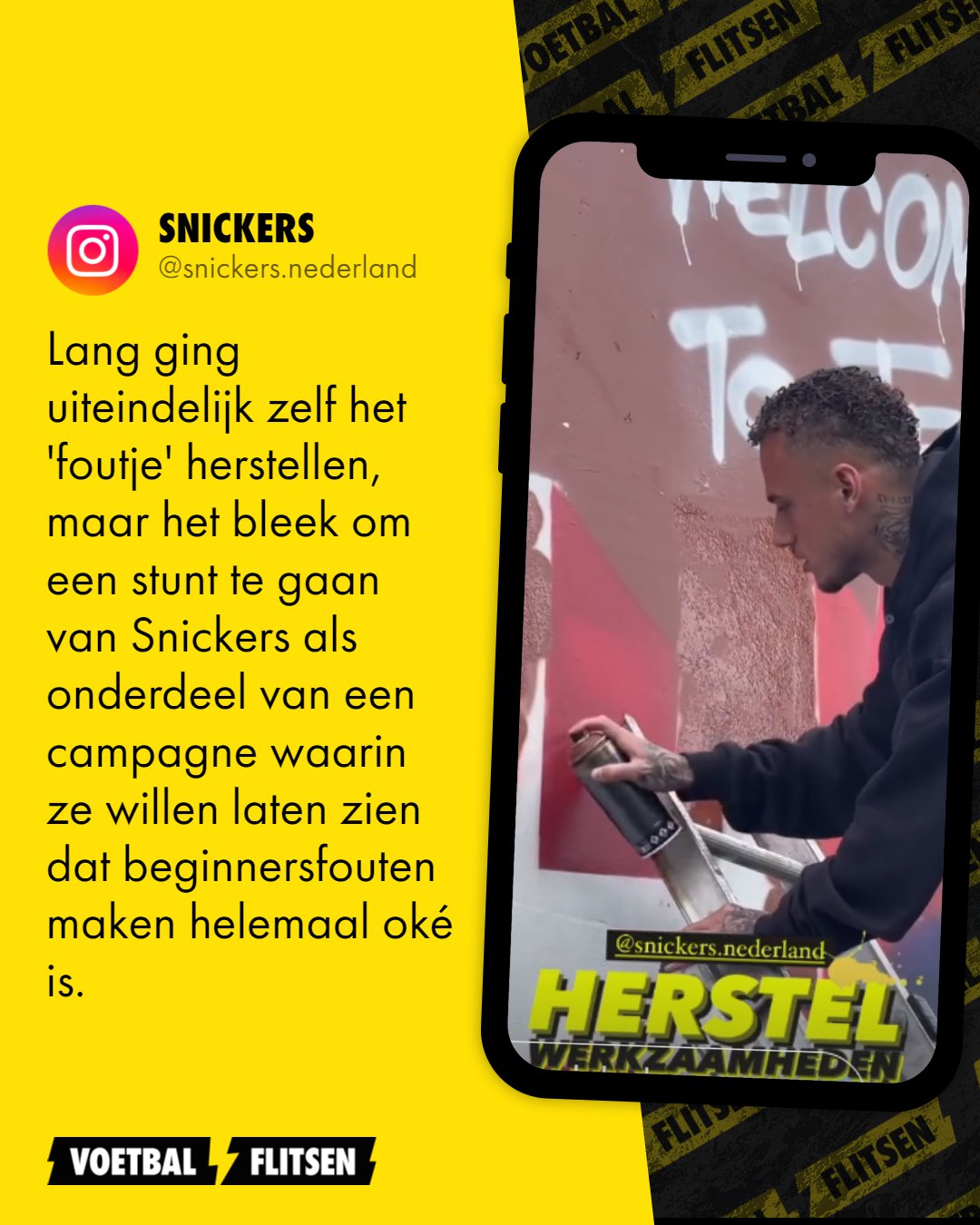 Foutje in muurschildering van Noa Lang deel 2