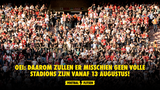 OEI: daarom zullen er misschien geen volle stadions zijn vanaf 13 augustus!