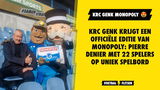 KRC Genk krijgt een officiële editie van Monopoly: Pierre Denier met 22 spelers op uniek spelbord