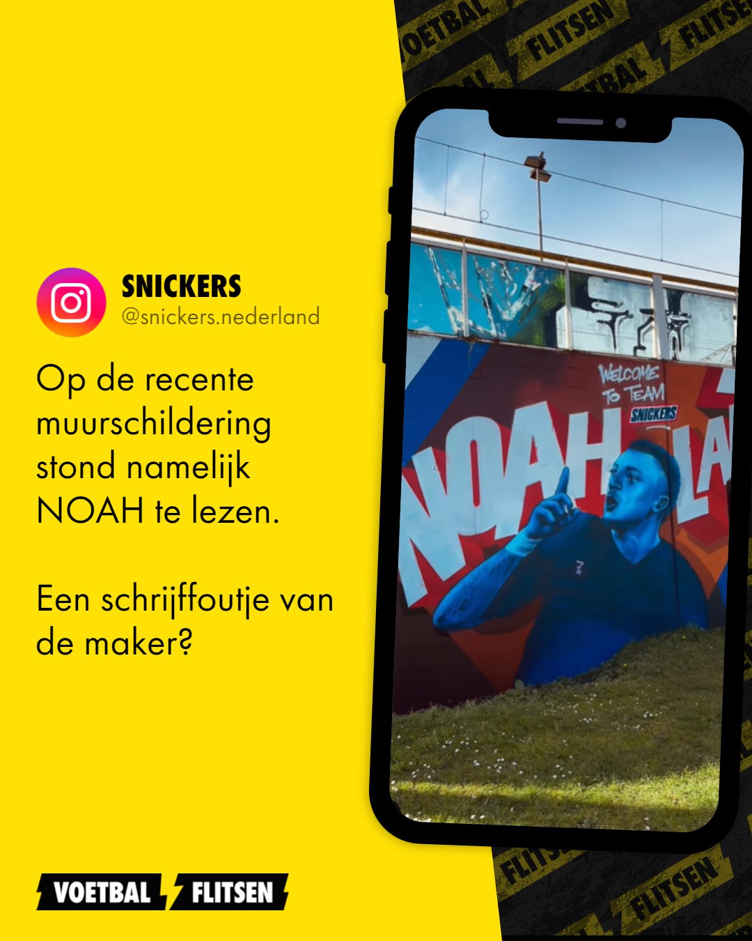 Foutje in muurschildering van Noa Lang deel 1