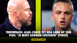 THROWBACK: Ajax-coach zet Noa Lang op zijn plek: "Je moet gewoon luisteren" (VIDEO)