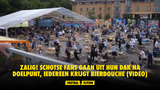 Zalig! Schotse fans gaan uit hun dak na doelpunt, iedereen krijgt bierdouche (VIDEO)