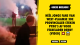 Héél jonge fans van West-Vlaamse 3de Provincialer steken pyro's af voor felbeladen derby (VIDEO)
