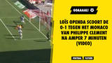 GOAAAAL! Loïs Openda scoort de 0-1 tegen het Monaco van Clement na amper 7 minuten (VIDEO)
