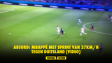 Absurd: Mbappé met sprint van 37km/h tegen Duitsland (VIDEO)