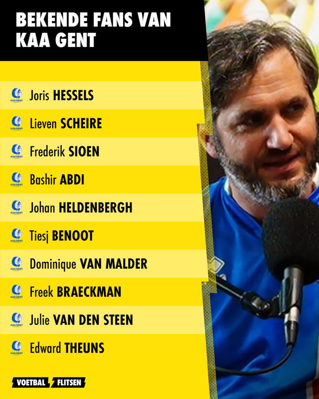 Deze 10 BV's supporteren voor KAA Gent 
