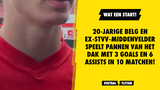20-jarige Belg en ex-STVV-middenvelder speelt PANNEN VAN HET DAK met 3 goals en 6 assists in 10 matchen!
