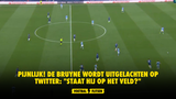 Pijnlijk! De Bruyne wordt uitgelachen op Twitter: "Staat hij op het veld?"