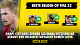 WOW! Dit zijn de beste Belgen per positie op FIFA 22, met De Bruyne en Doku