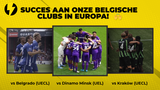 Anderlecht, AA Gent en Cercle Brugge in Europa