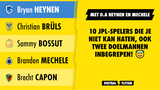 Met Mechele en Heynen... 10 JPL-spelers die je niet kan haten, ook 2 doelmannen inbegrepen!