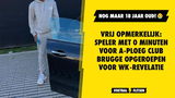 Vrij opmerkelijk: speler met 0 minuten voor A-ploeg Club Brugge opgeroepen voor WK-revelatie