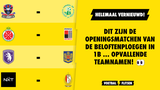 Dit zijn de openingsmatchen van de beloftenploegen in 1B ... Opvallende teamnamen!