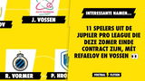 11 spelers uit de Jupiler Pro League die deze zomer einde contract zijn, mét Refaelov en Vossen